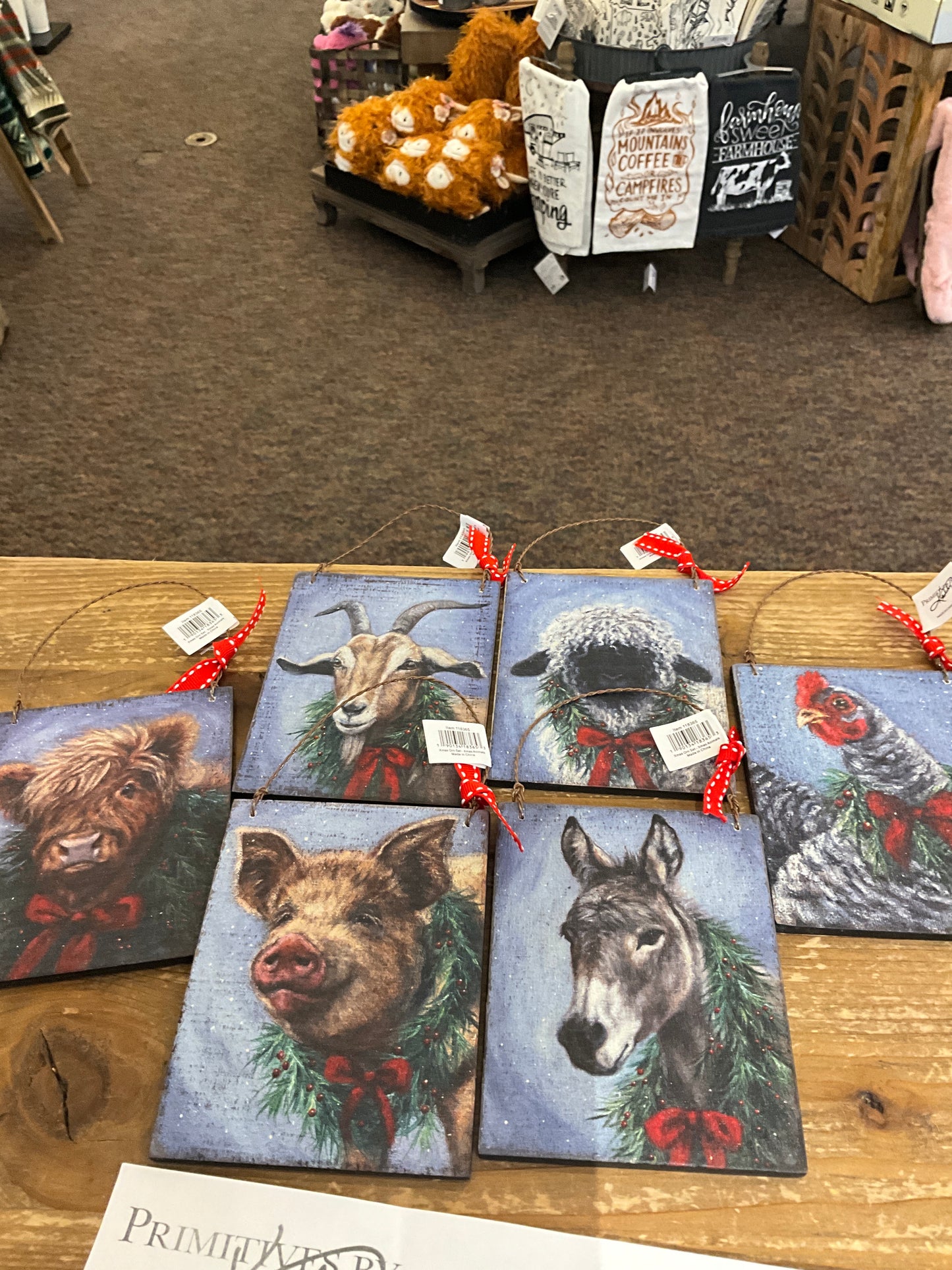 Christmas Primitives by Kathy Animal Ornaments