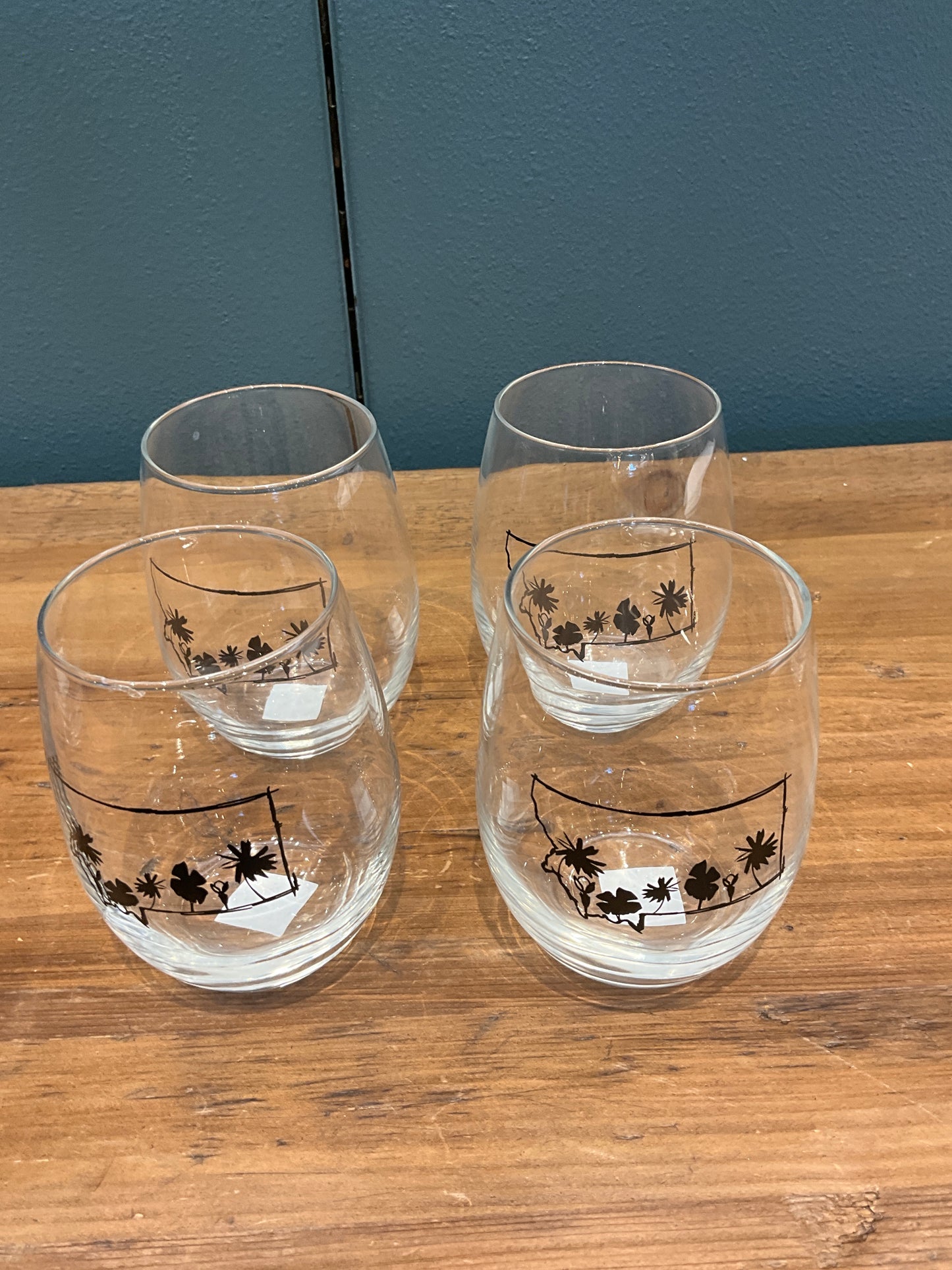 The Montana Scene Wine Glasses/Rocks Glasses