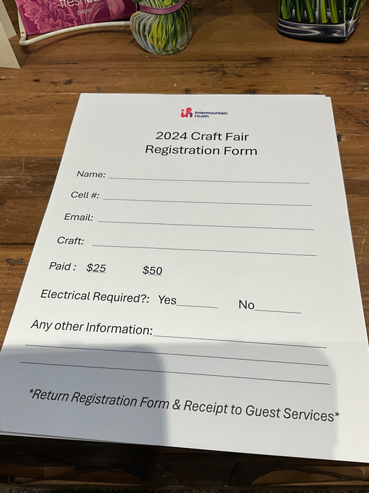 Annual Volunteer Craft Fair Fee