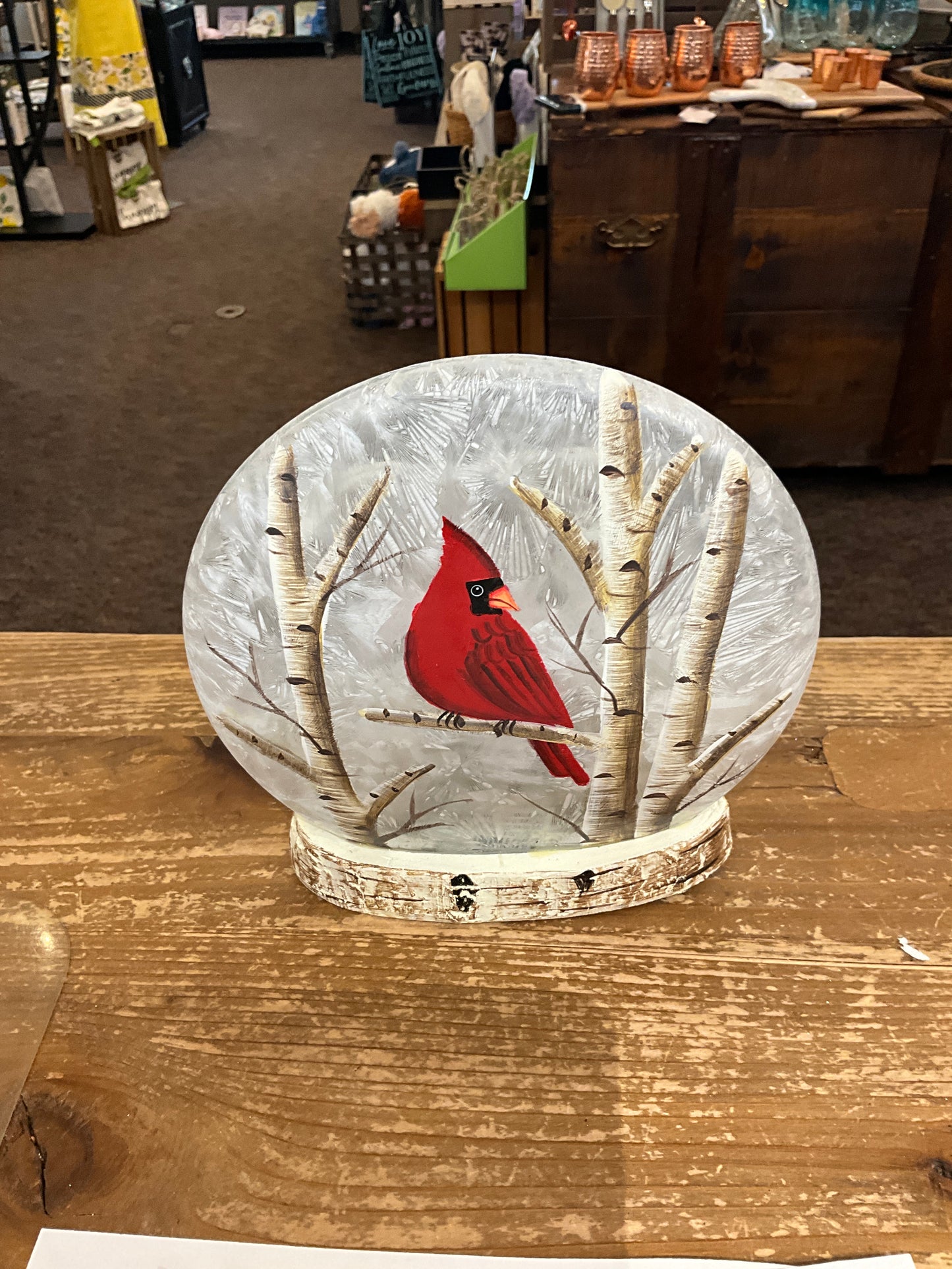 Christmas Young’s Cardinal Glass Tabletop