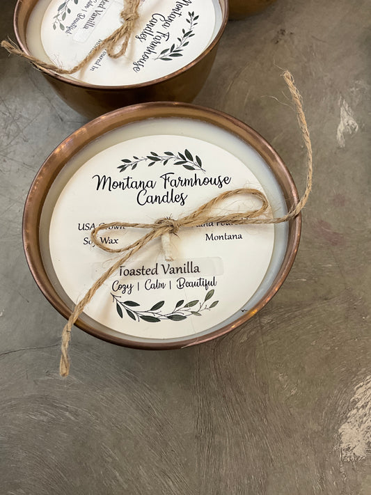 Montana Farmhouse Candles Copper Bowl