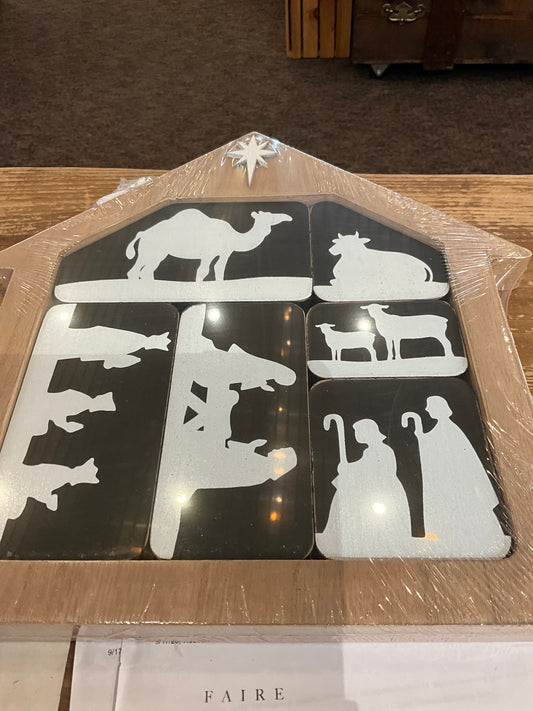 Christmas Woodland Lodge Tabletop Nativity