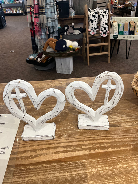 Dicksons Tabletop Heart with Cross