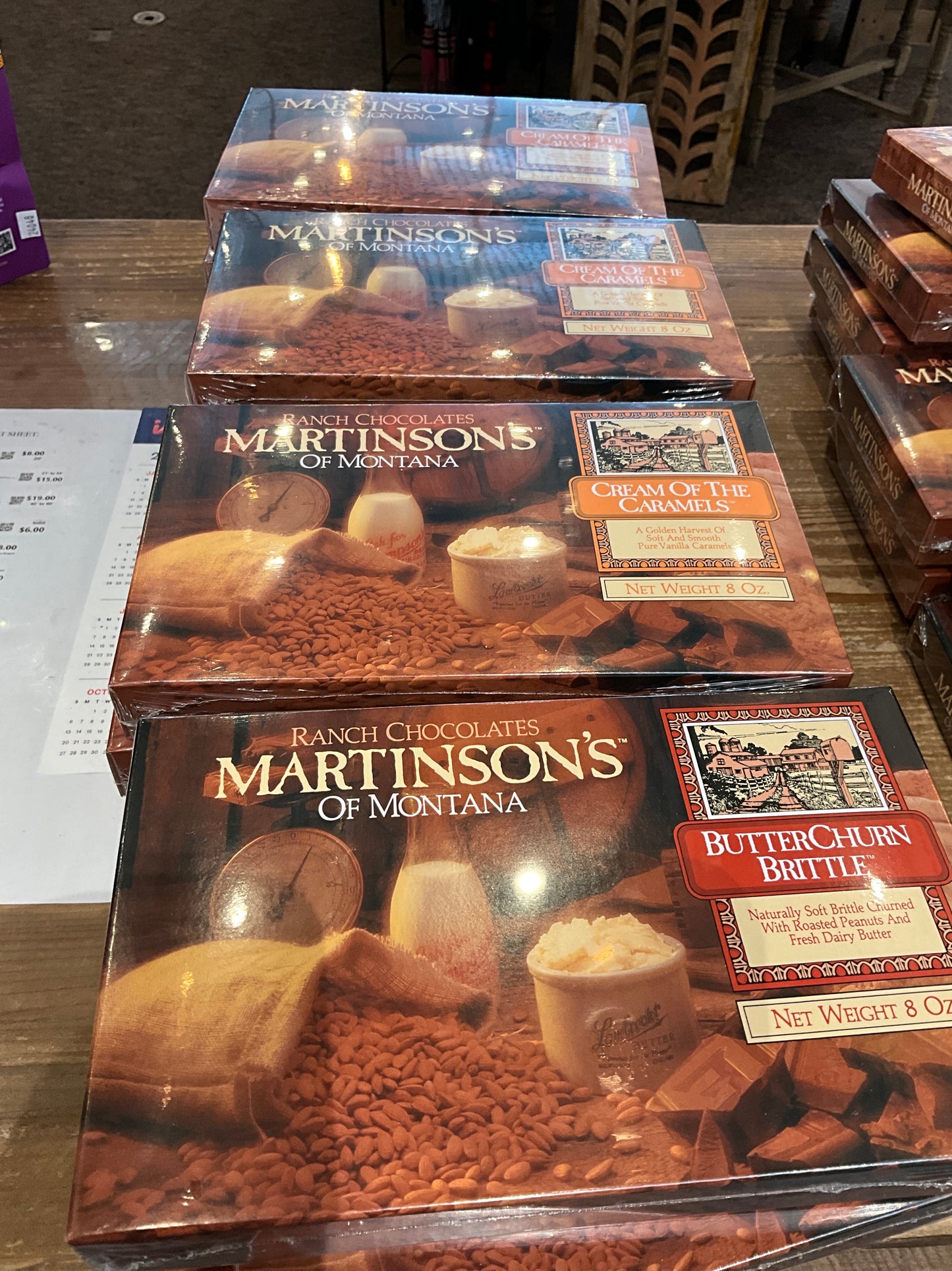 Martinson's Carmel's/Almond Butter Crisp/Sweet Snowies/Butter Churn Brittle