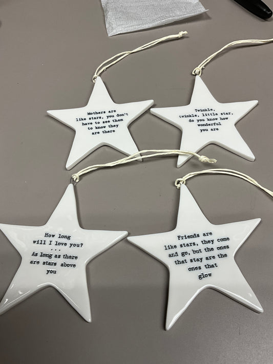 Christmas Two’s Company Star Ornaments